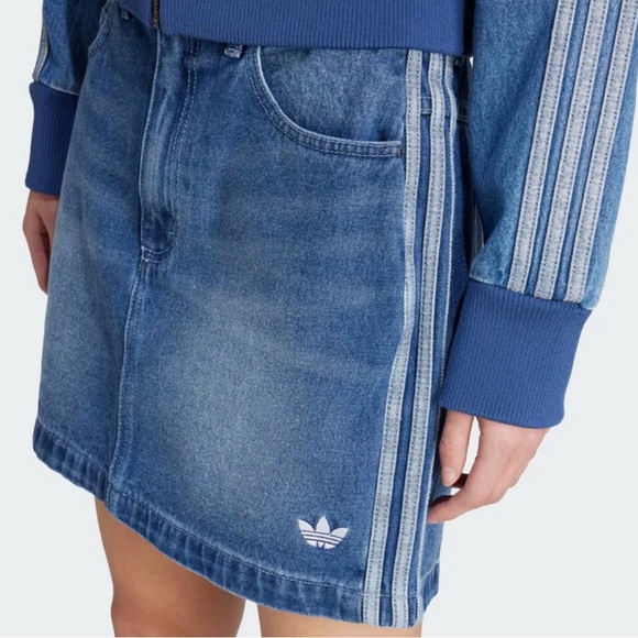 adidas Dresses & Skirts - Adidas Adicolor Indigo Denim Mini Skirt